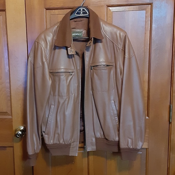 Pierotucci Italian Leather Bomber Jacket